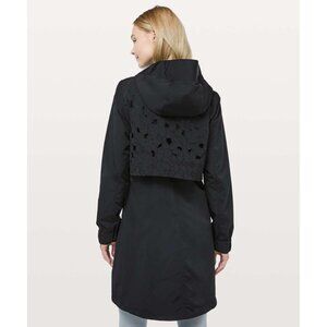 LULULEMON Black Laced with Grace Coat Jacket Size 10